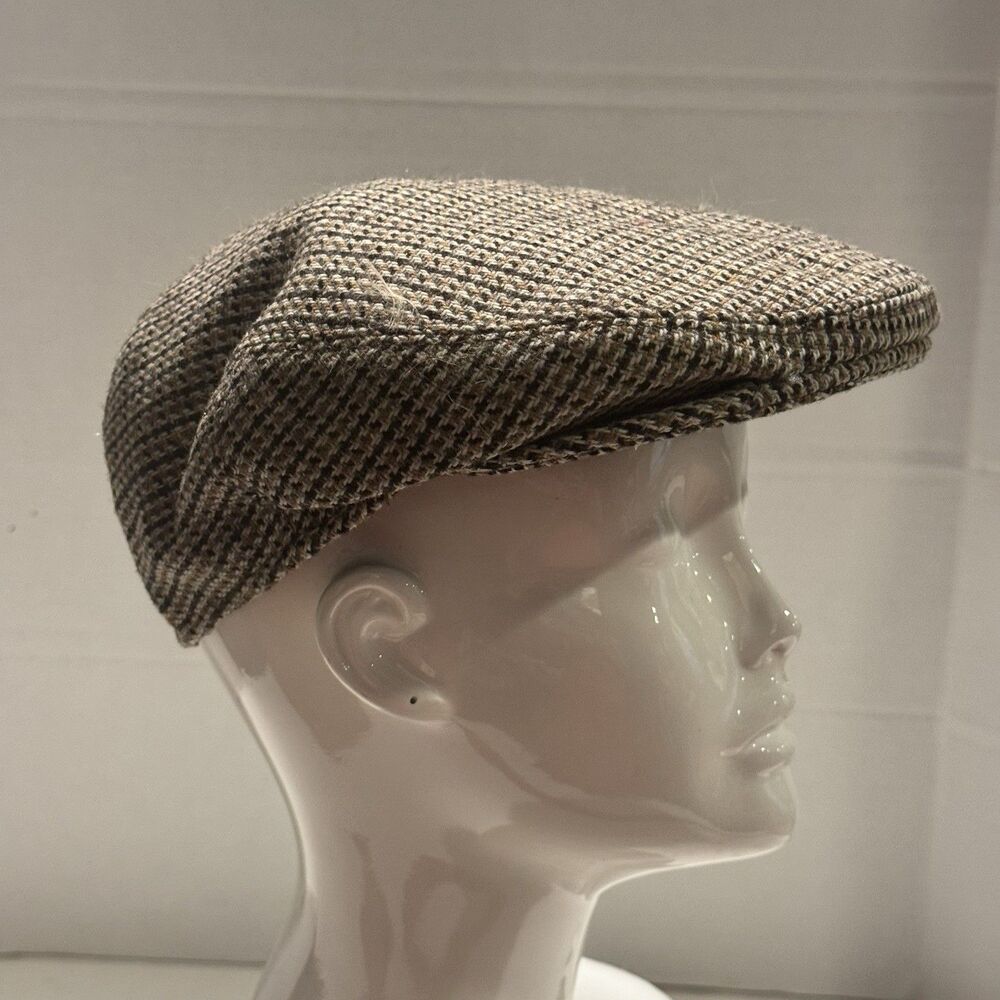Vintage Kangol Heritage Tweed Lined Newsboy Flat Hat Cap Men's